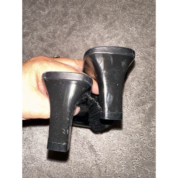 Cult Gaia MINA Black Leather Slip On Sandals EU 38/US 7.5-8 EUC - Picture 5 of 7